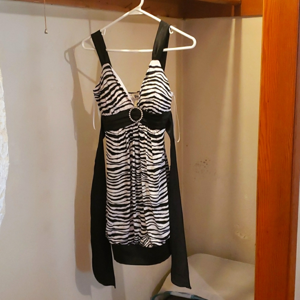 Taboo zebra print dress size small